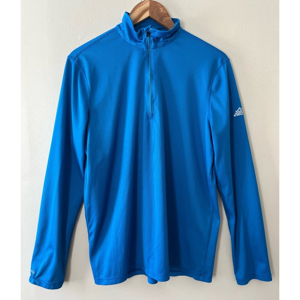 EMS Mens Sz M Blue‎ Techwick Dual Thermo Half Zip Pullover Stretch Running Shirt